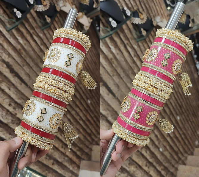 Karwachauth Special Jhumar Kada With Bangles Set Wholesale Shop In Surat
